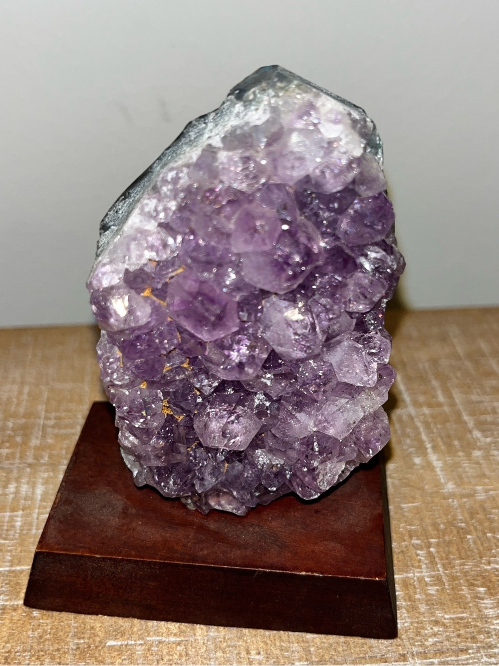 Amethyst Crystal Cluster Geode - Purple 3” tall